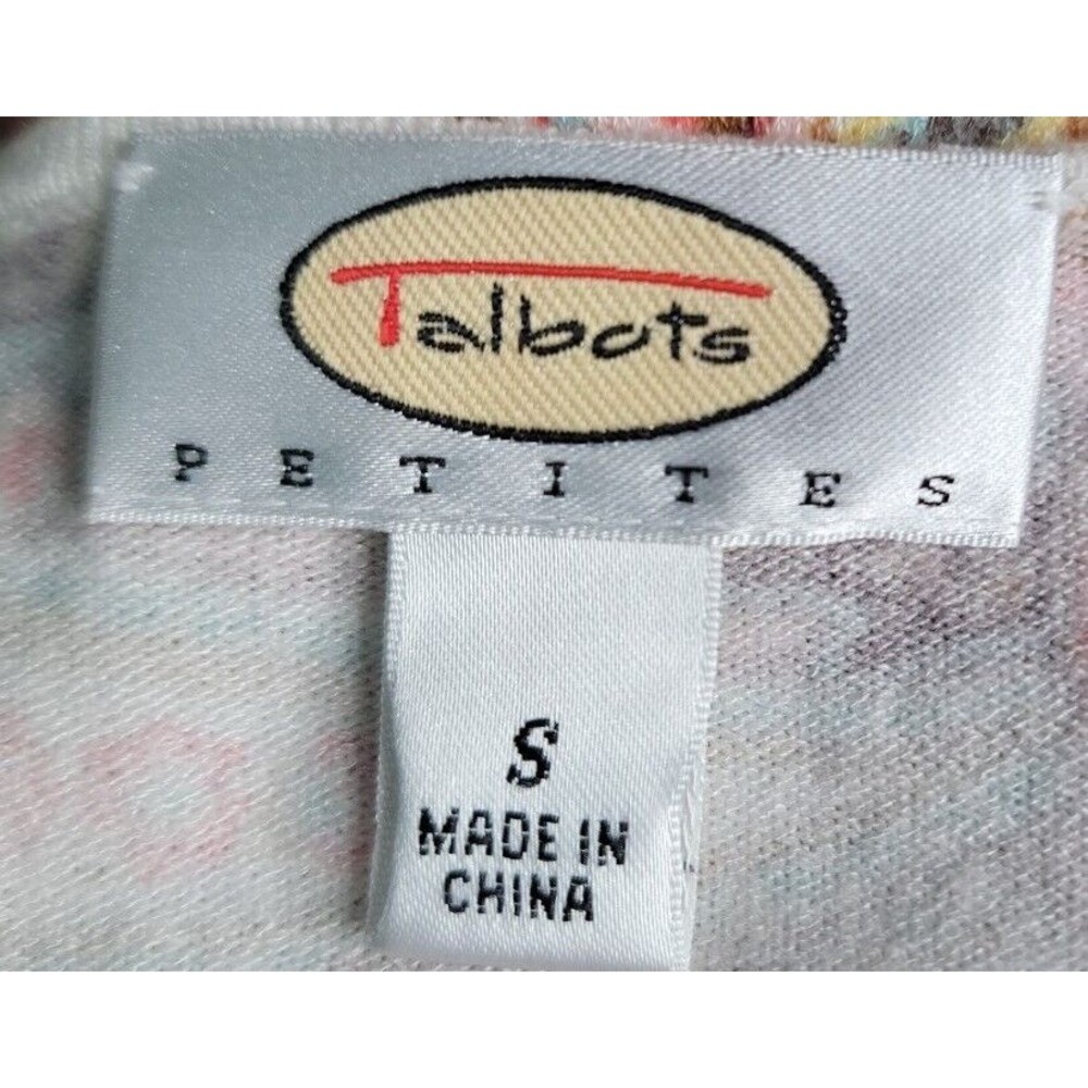 Vintage Talbots Petite Paisley Sweater Cardigan size PS Embellishments - Picture 6 of 7